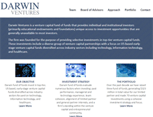 Tablet Screenshot of darwinvc.com
